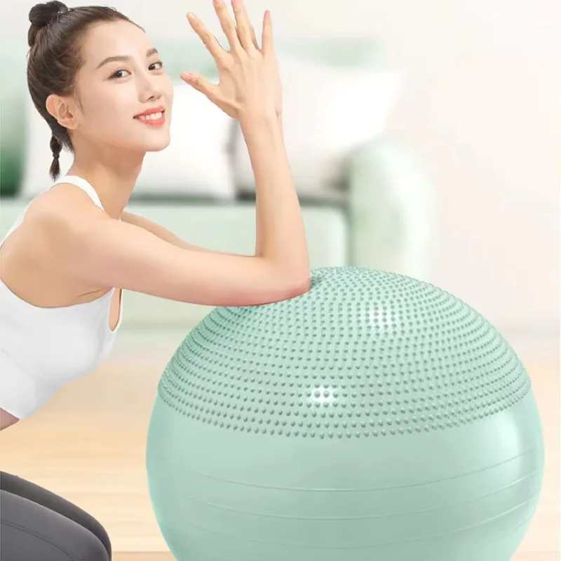 

Relieve Back Pain Beginner Postpartum Rehabilitation Training Pvc Eco-friendly Anti-slip Oval Pilates Stability Yoga Ball Newly