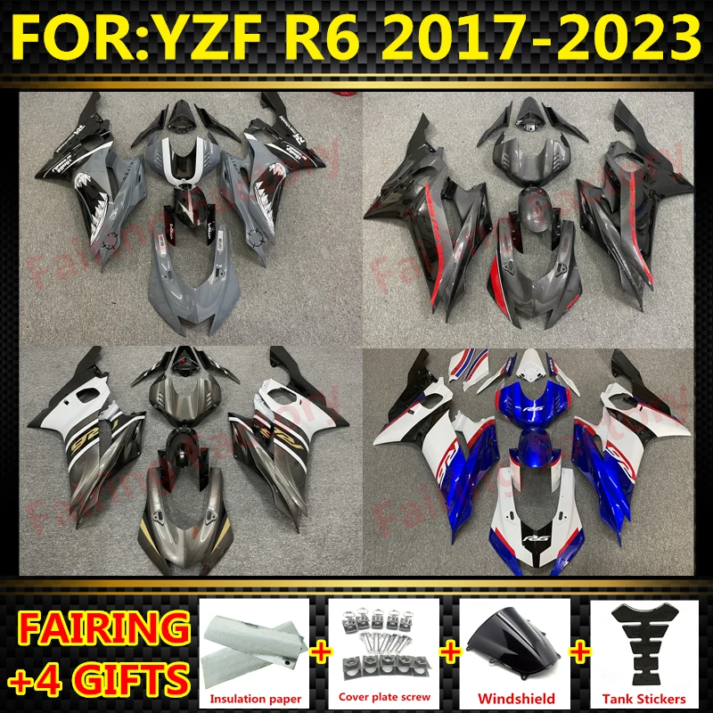 NEW ABS Motorcycle Fairing Kit fit For YZF R6 YFZ-R6 2017 2018 2019 2020 2021 2022 2023 Bodywork Fairings kits set