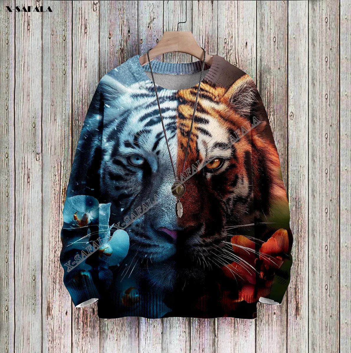 Korea Tiger Animal 3D Printed Ugly Sweater Christmas Gift Men Female Winter Knitted Cotton Xmas Warm