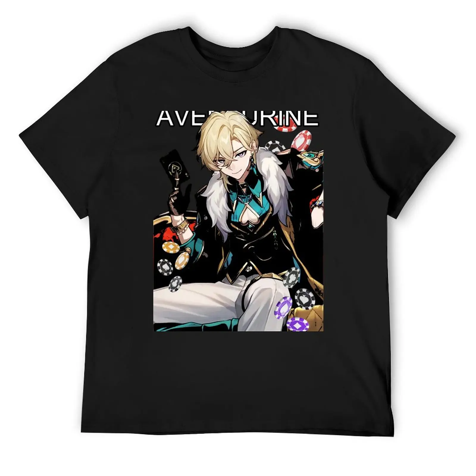 Aventurine honkai star rail shirt fan Aventurine star rail shirt honkai star rail stickers T-Shirt plain mens plain t shirts