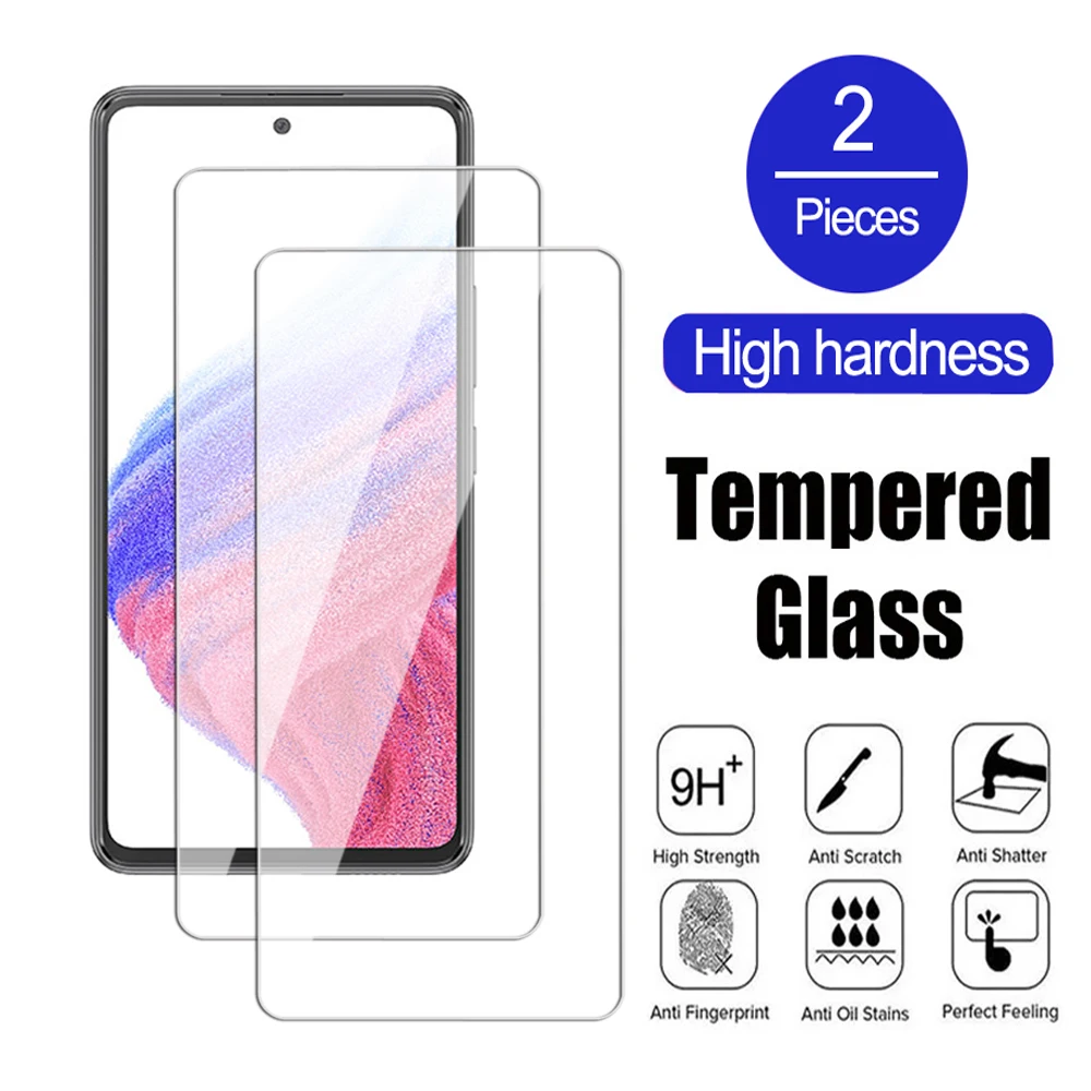 2Pcs Protector For Samsung Galaxy A51 A52 A53 A54 A55 A41 A42 A71 A72 A73 Tempered Scren For Samsung S10E Note10 Lite glass Film