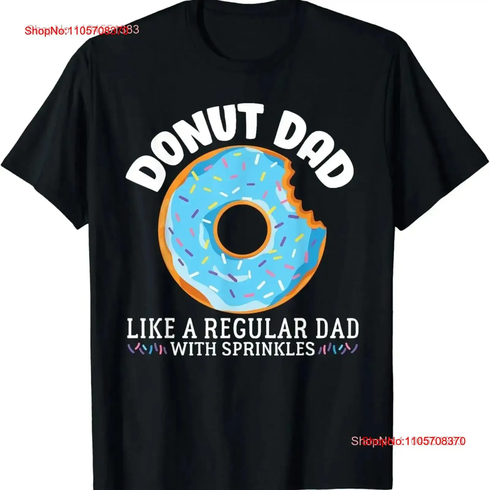 Donut Dad Regular With Sprinkles Father's Day T Shirt vintage Washed designer clothes streetwear graphic Stretched Versatile