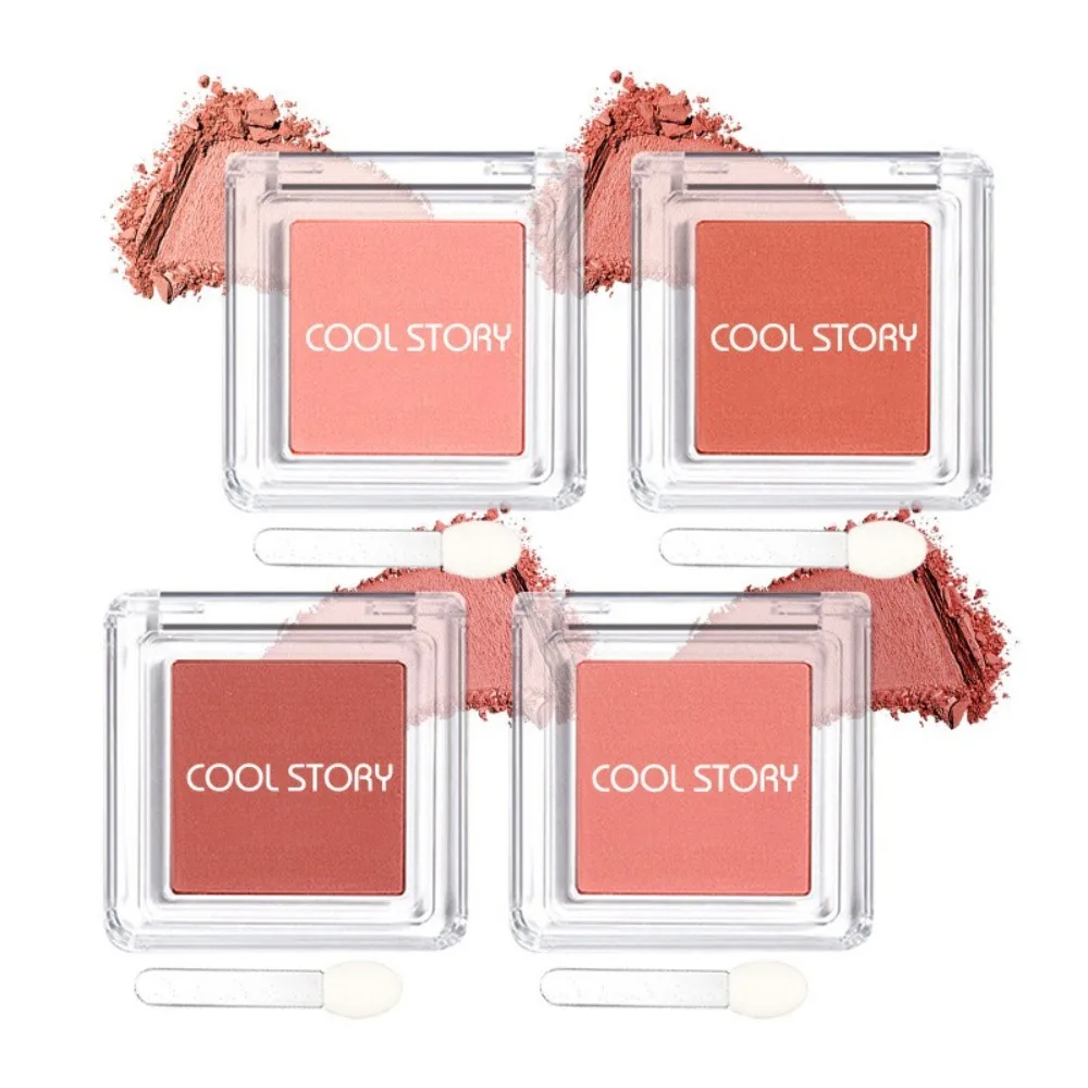 ใหม่ 4 สี Face Blusher Natural Long Lasting Blush Palette Matte กันน้ําแต่งหน้า Palette ผู้หญิง