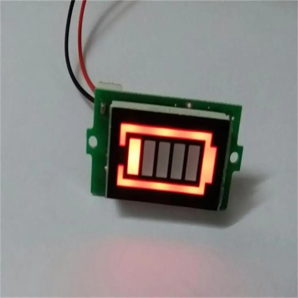 Red Battery Capacity Indicator Panel LED Battery Tester 12V Lead-acid  Car Voltmeter Voltage Monitor Meter