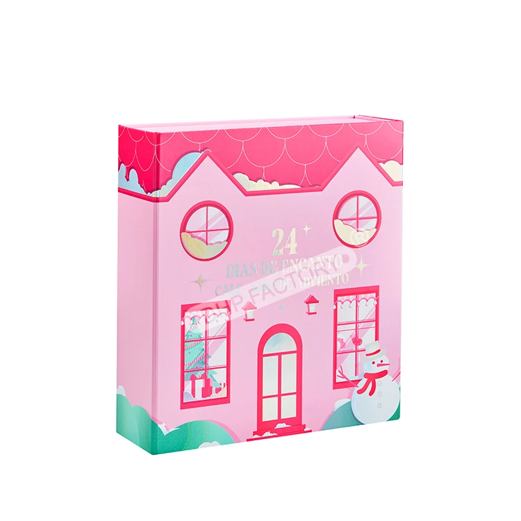 Customized query24-Drawer Magnetic Advent Calendar Big Cosmetic Gift Box Red Design for Face Cream Loose Powder Eye Cream Featur