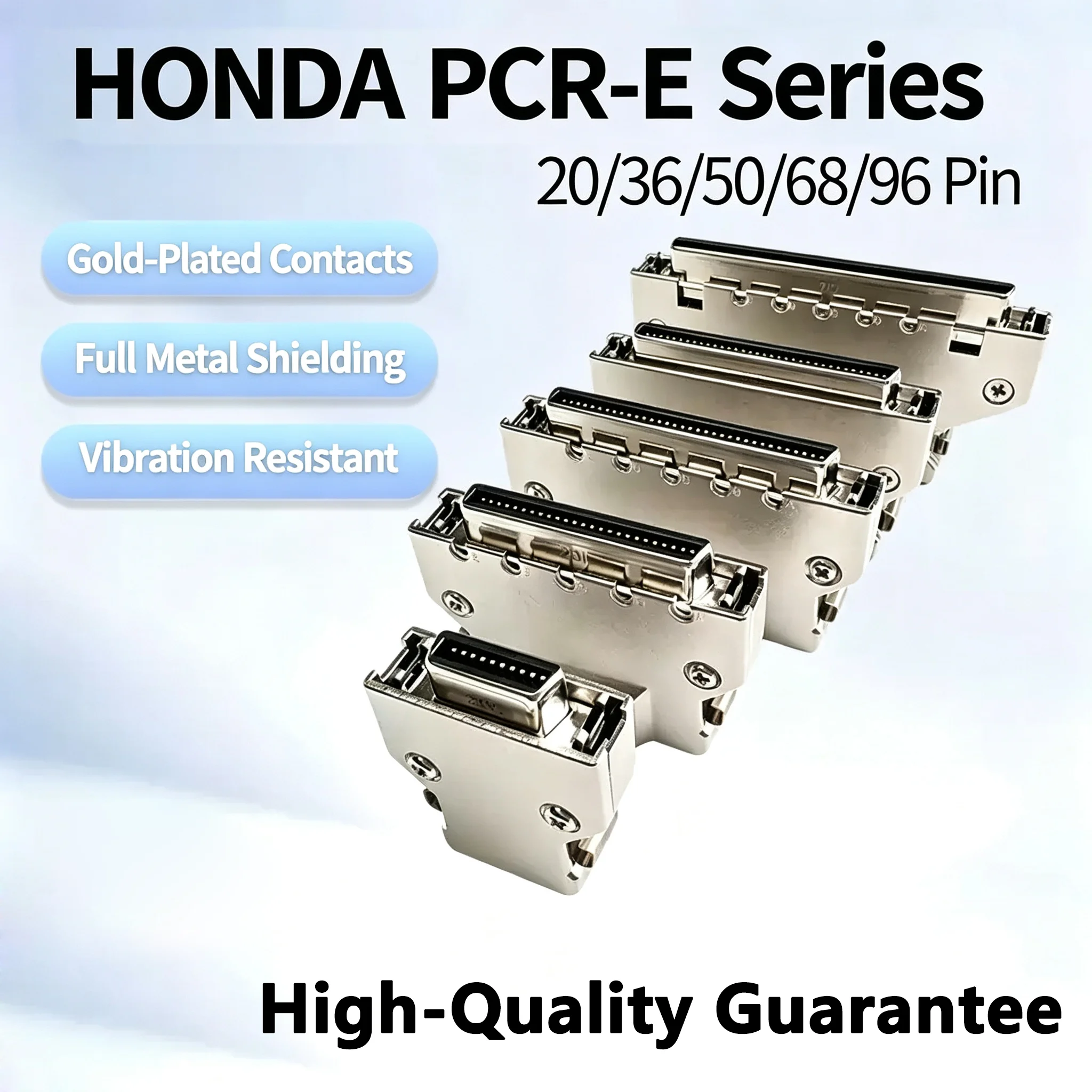 PCRE20FS+ PCRE36FS+ PCRE50FS+ E68 E96FS+ HONDA HTK SCSI MDR Solder Female Connector With Shield Shell For Servo Encoder
