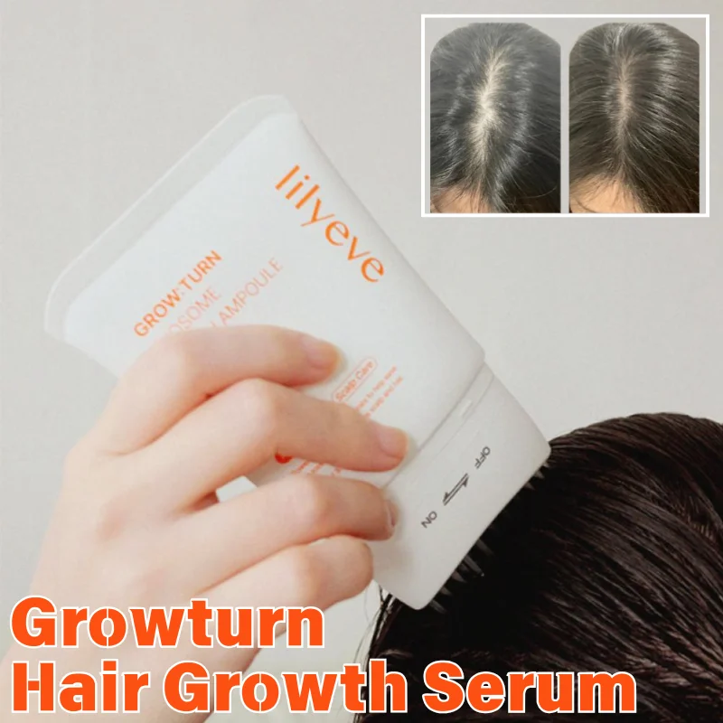 Lilyve Grow Turn Hair Ampoule With Massage Brush Soothing Anti Hair Loss Nourishing Hair Treatment Essence Nourish Hair Roots