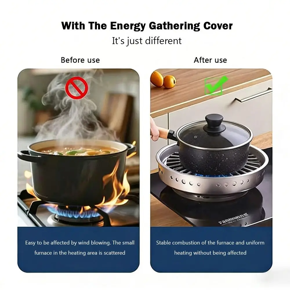 Stainless Steel Gas Stove Rack Silver Efficiency Enhancement Gas Stove Bracket Sturdy Construction Windproof Camping Wind Shield