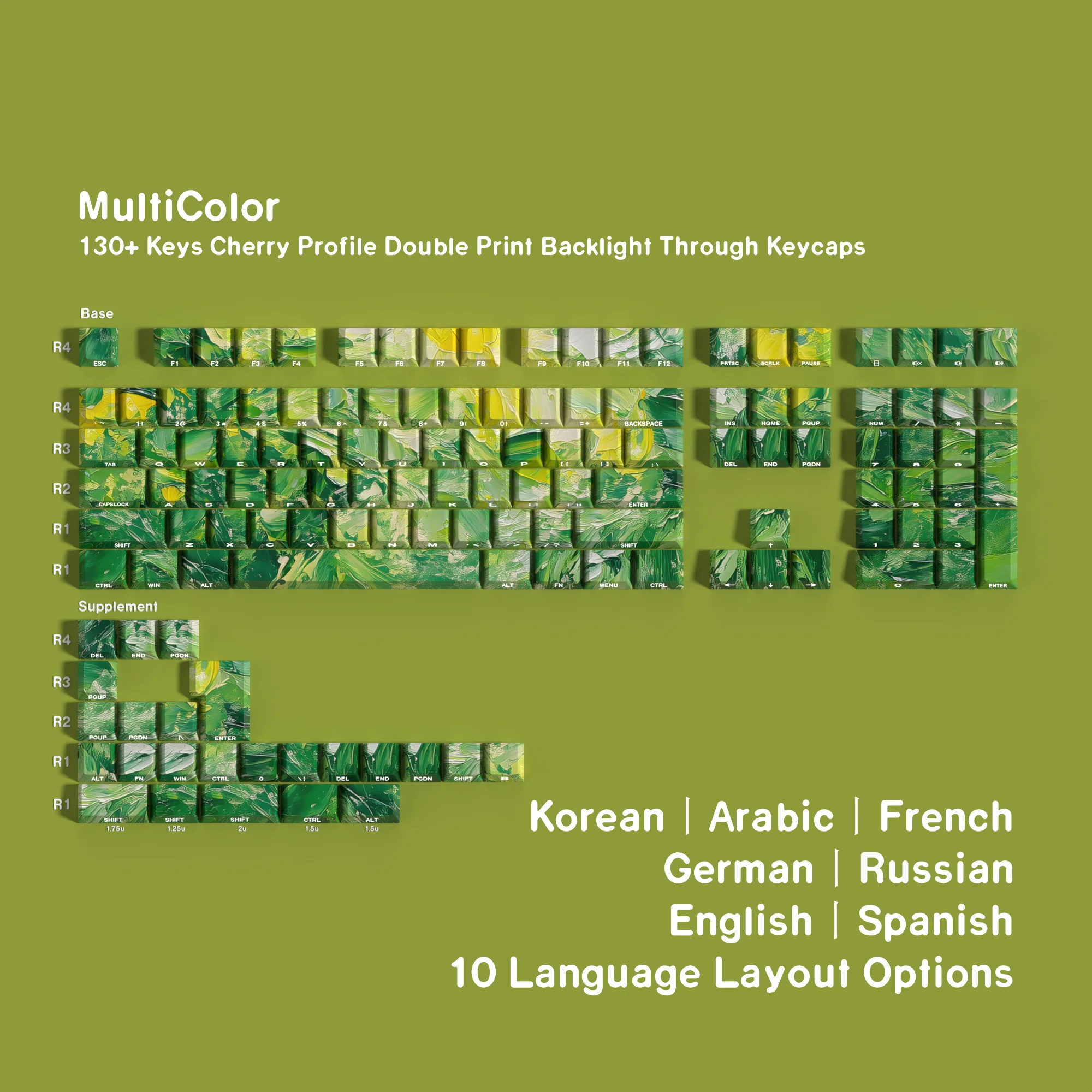 

Colorful Original PBT Sublimation Keycap Arabic Korean German French Spanish Russian Small Language