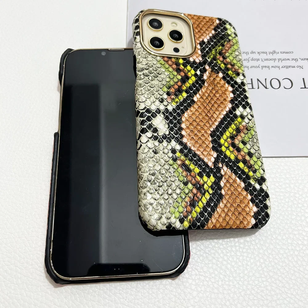 Python Pattern Suitable for iPhone 15 Hardware Camera Frame Phone Case 14 Promax Half Pack 13 Pro Anti Drop 12 Protection Cover