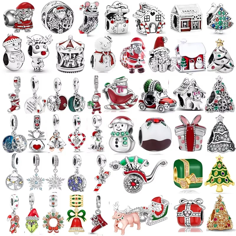 

Hot-selling S925 Christmas snowman series charm charm charm beads are suitable for women's original bracelet jewelry DIY gift