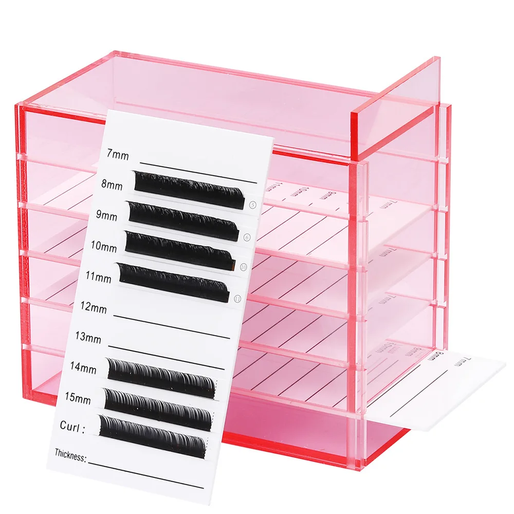 False Eyelashes Storage Box 5 Layers Acrylic Pallet Lash Holder RED/BLUE/WHITE Lash Display Accessories Tools