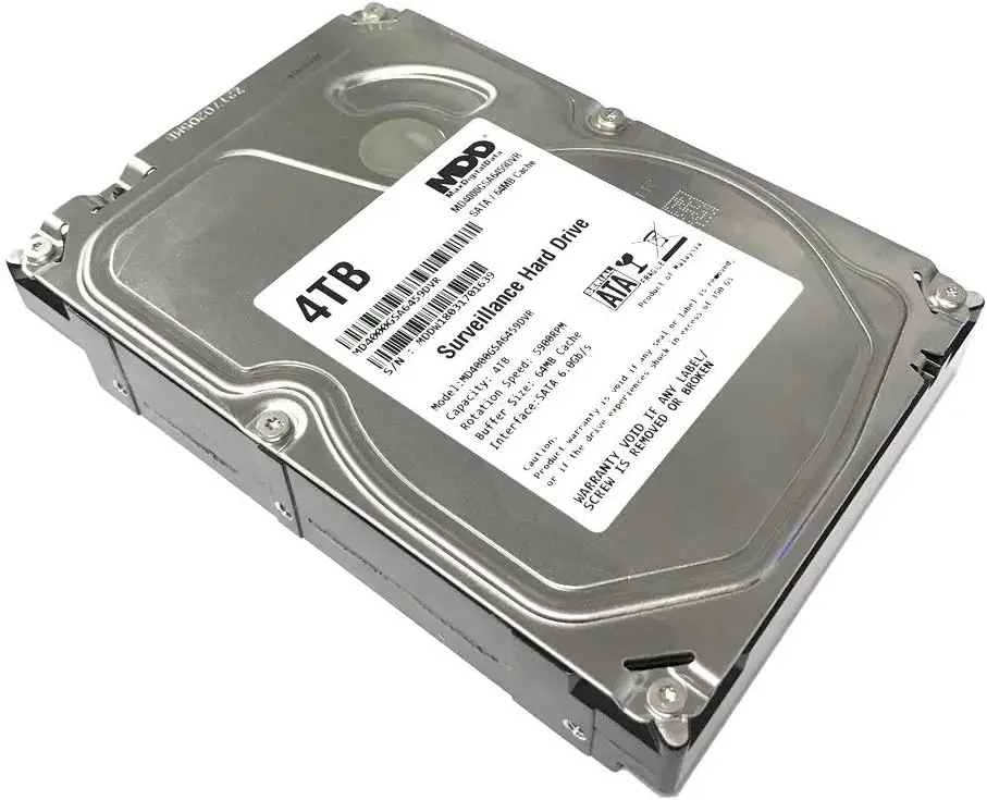 

4TB Surveillance Hard Drive 64MB Cache 5900RPM SATA III 3.5-inch for DVR NVR Security System (Renewed)