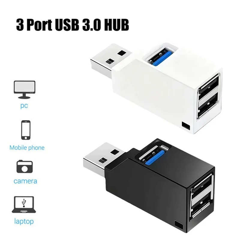 3 In 1 Multi Function USB 3.0 Extender Car USB Splitter Multi Port USB HUB USB 2.0 Adapter For Laptop U Disk Card Reader Macbook