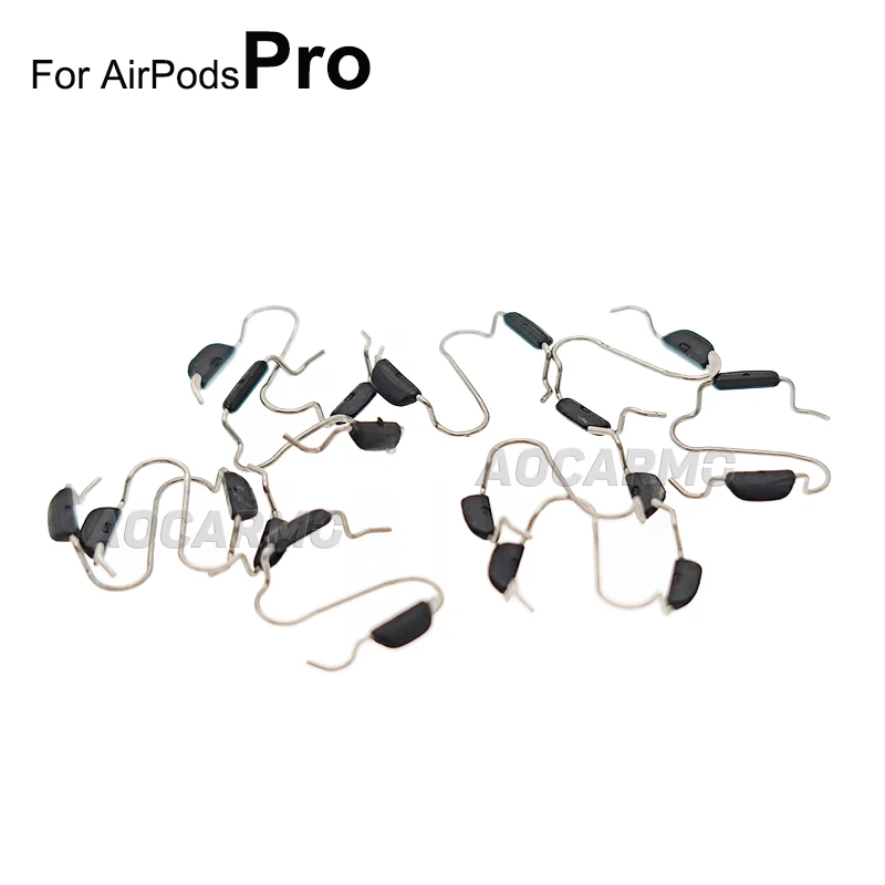 Aocarmo 2Pcs Spring Clip Fixing Accessories for Noise Reduction Microphone Buckle Replacement Parts For AirPods Pro