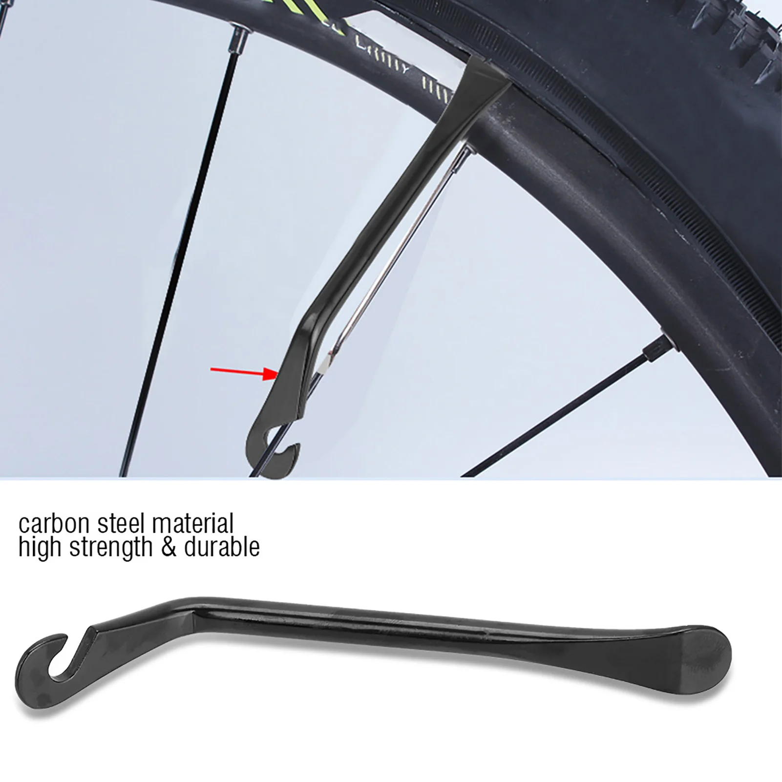 Ergonomic Stainless Steel Bike Tyre Levers Anti-Slip Wheel Remover Pry Up Tool for MTB Road Cycling Repair Accessories