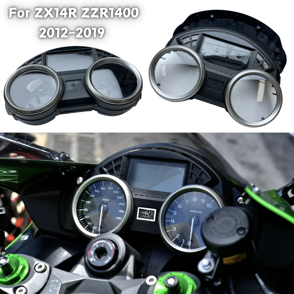 Motorcycle Speedometer Tachometer Gauge Housing Cover For Kawasaki ZX14R ZZR1400 2012-2019