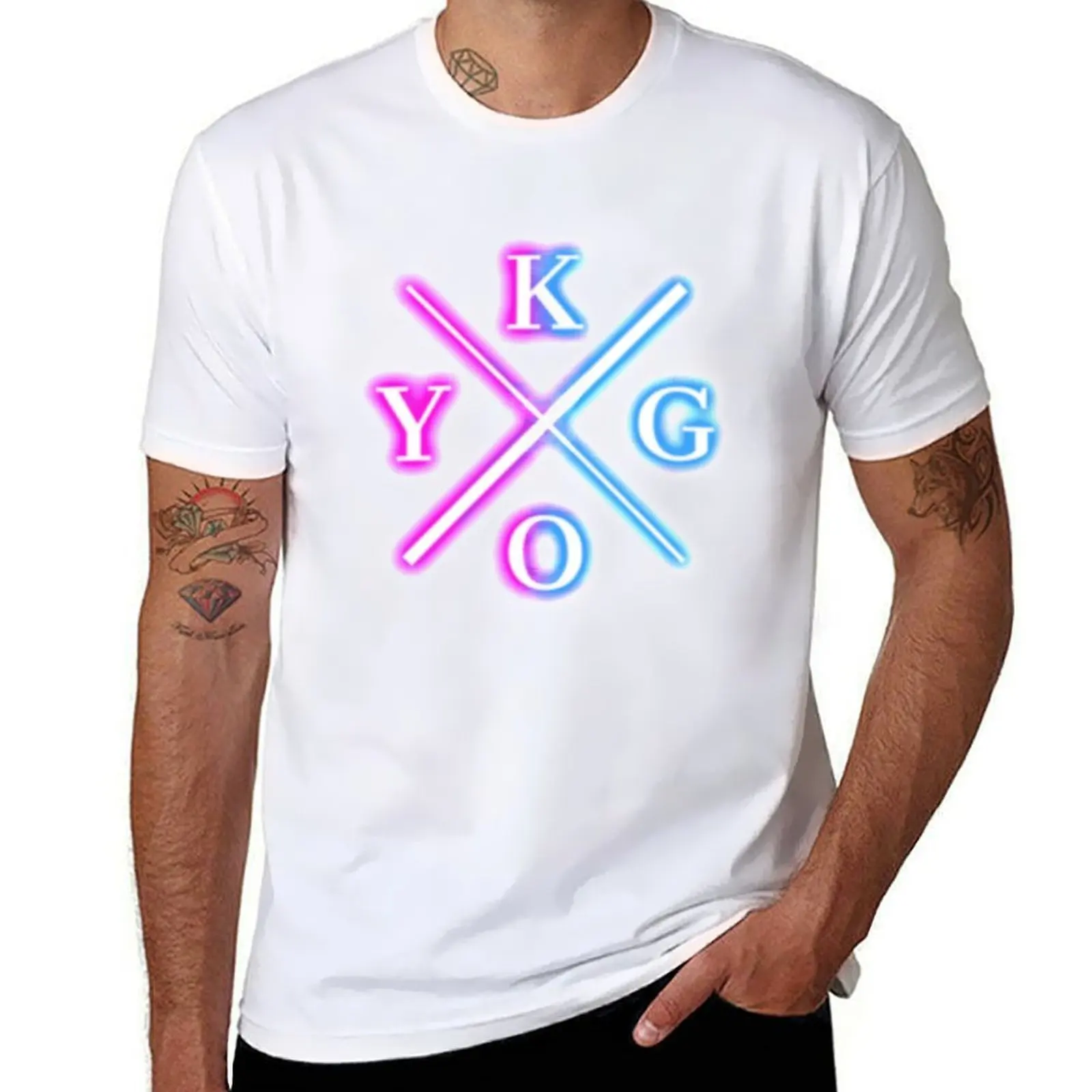 

kygo on neon T-Shirt man t shirts cotton t shirt for man 100 percent cotton T-Shirt
