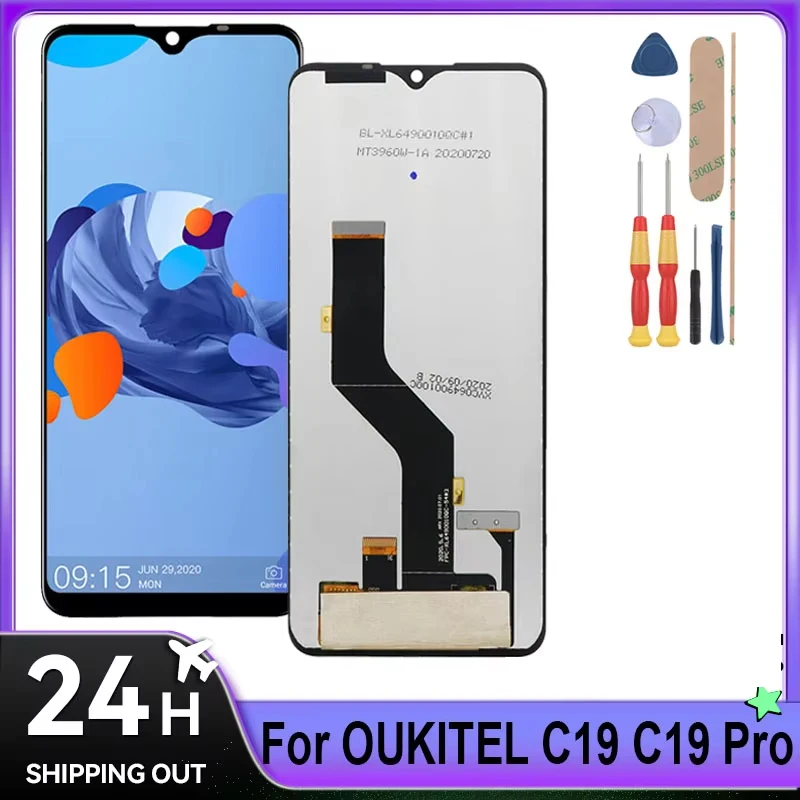 Schermo LCD Per Oukitel C36 6.56 Pollici - Sostituzione Touchscreen Con Kit Attrezzi E Pellicola