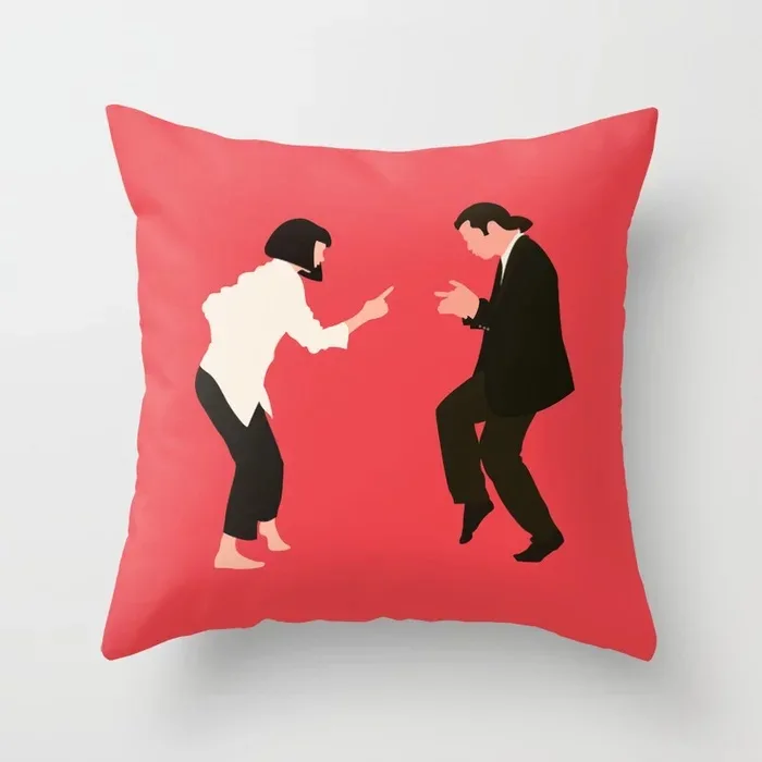 Funda de cojín con estampado de cuadros rojos para sofá، cubierta decorativa para sala de estar