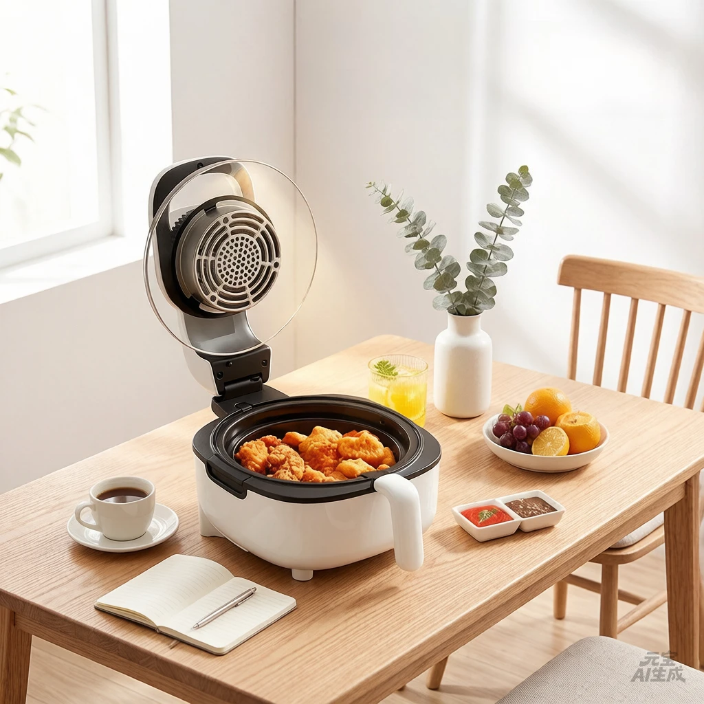 5L Visual Air Fryer Oven, Large Capacity Oil-Free Fryer , No-Turn Even Heating Durable French Fries Maker for Fries Chicken Home
