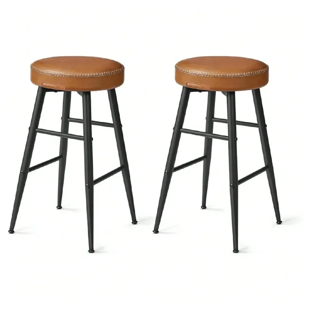 

Collection Bar Stools Set Of 2, Counter Height Bar Stools, Kitchen Counter Stools, Mid Modern Backless Counter Stools, 24.8Inch