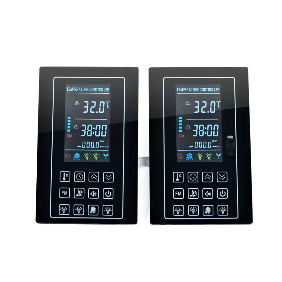Luxury high-precision intelligent far-infrared sauna room acrylic color crystal display thermostat LC-813 with Bluetooth