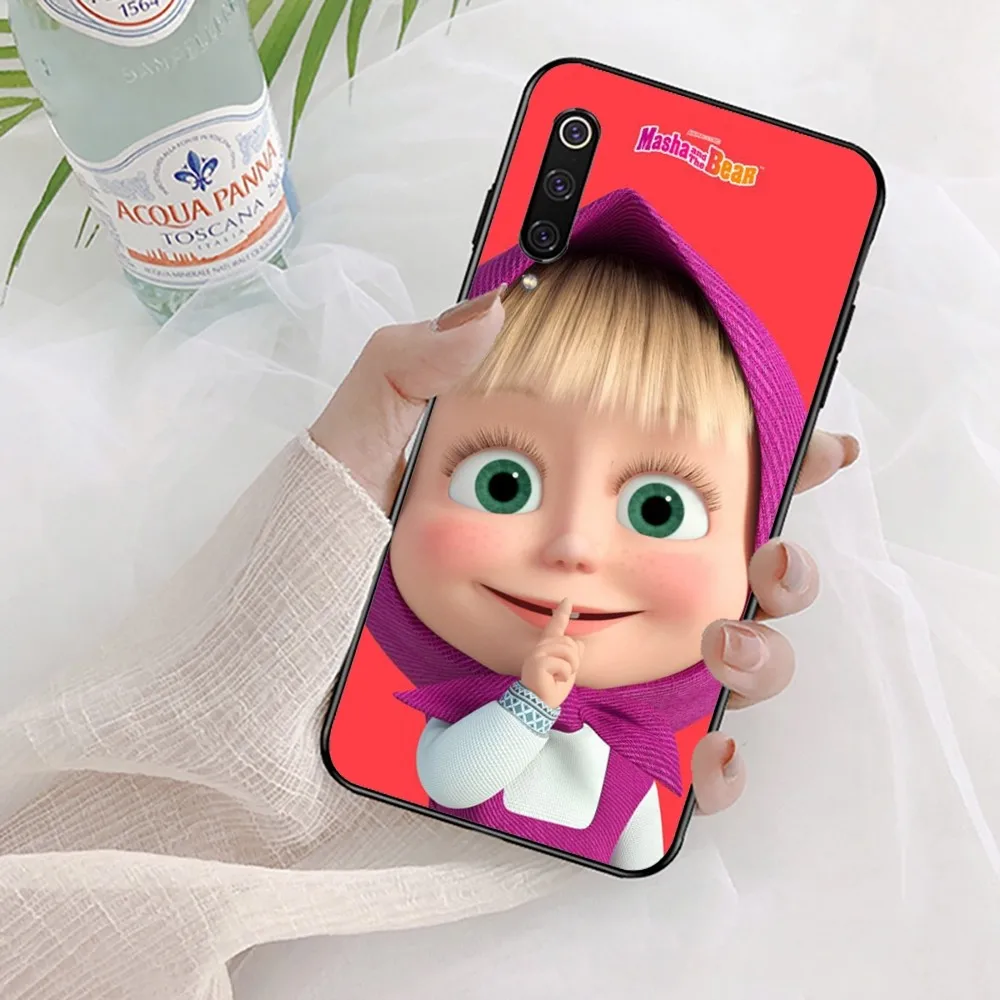 Cartoon M-Masha And The B-Bears  Phone Case For Xiaomi Mi 5X 8 9 10 11 12 lite pro 10T PocoX3pro PocoM3 Note 10 pro lite