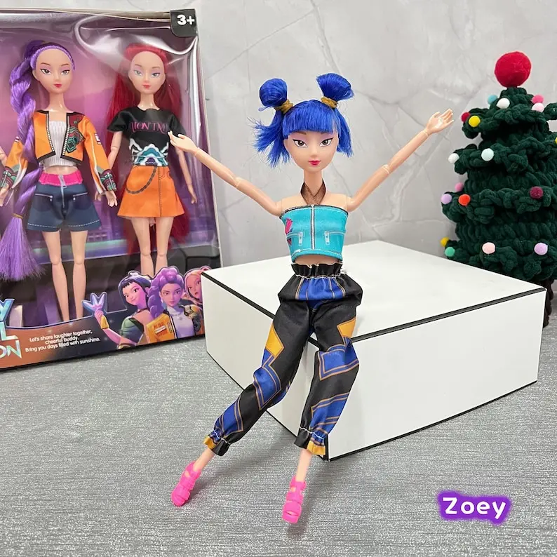 مجموعة شخصيات الحركة Kpop Demon Hunters، Huntirx Girl-Rumi، Mira، Zoey، 3DHuntrix Figurines، تمثال قابل للجمع كهدية عيد ميلاد للأطفال