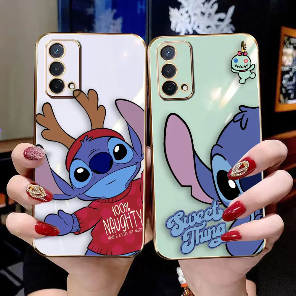 Cover Smooth E-TPU Phone Case OPPO A15 A16 A17 A78 A58 A53 A54 A57 A72 A73 A74 A91 A92 4G 5G Case Funda Cartoon Cute S-Stitch