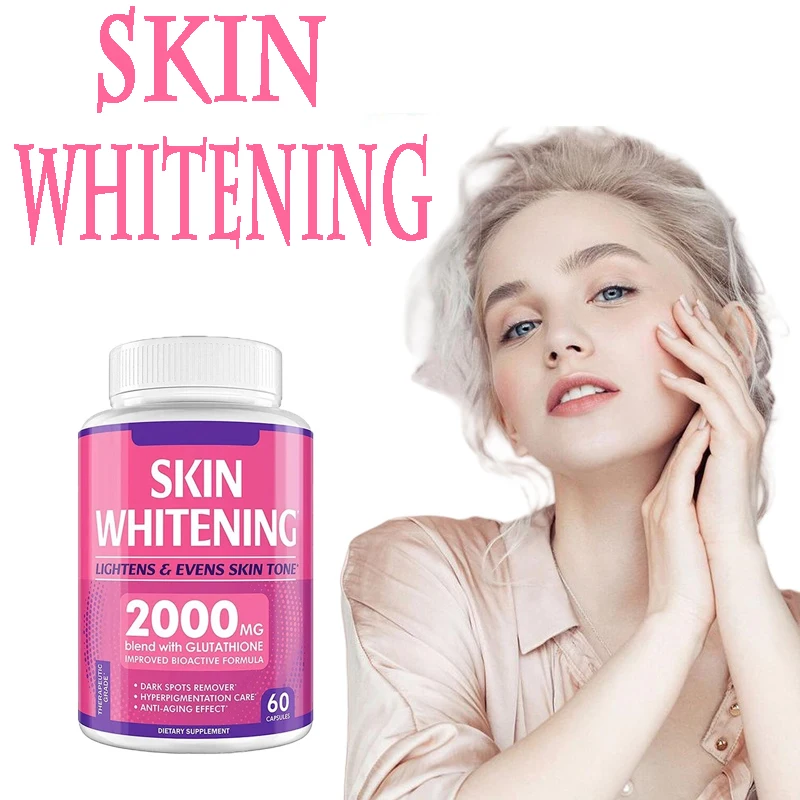 

1 bottle of 2000Mg natural brightening effect collagen+glutathione+vitamin C reduces melanin on the skin and face