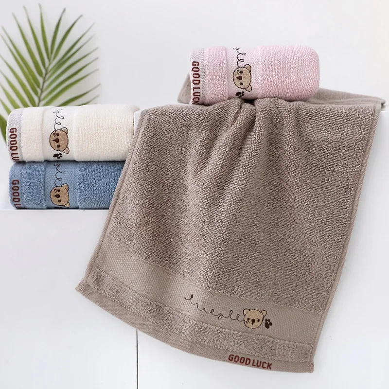 Bath Towel CottonFace Washcloth Cute Cartoon Baby Towels Bear Hand Wipe Soft Children Towels Kids Newborn Bathing Handkerchief