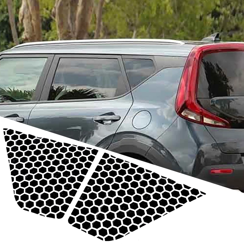 

2piece set PVC black For Kia Soul 2019-2022 car side rear glass sticker car exterior decoration protection accessories