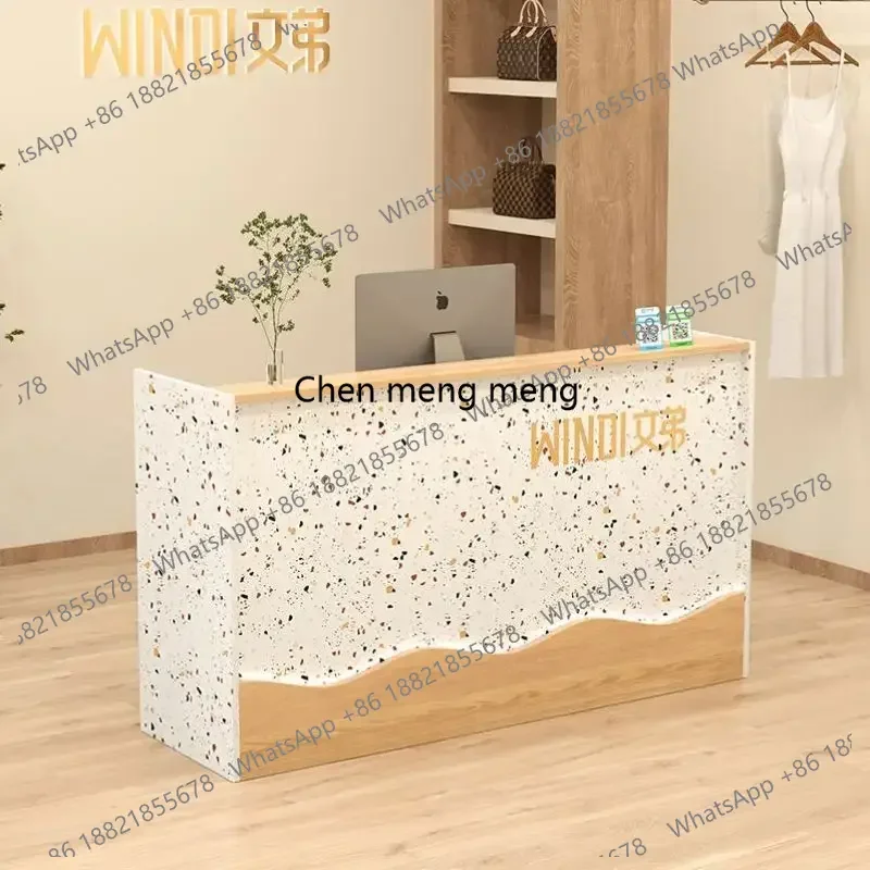 

Модные роскошные стойки ресепшн в скандинавском кремовом стиле для магазинов, салонов красоты, офисов.