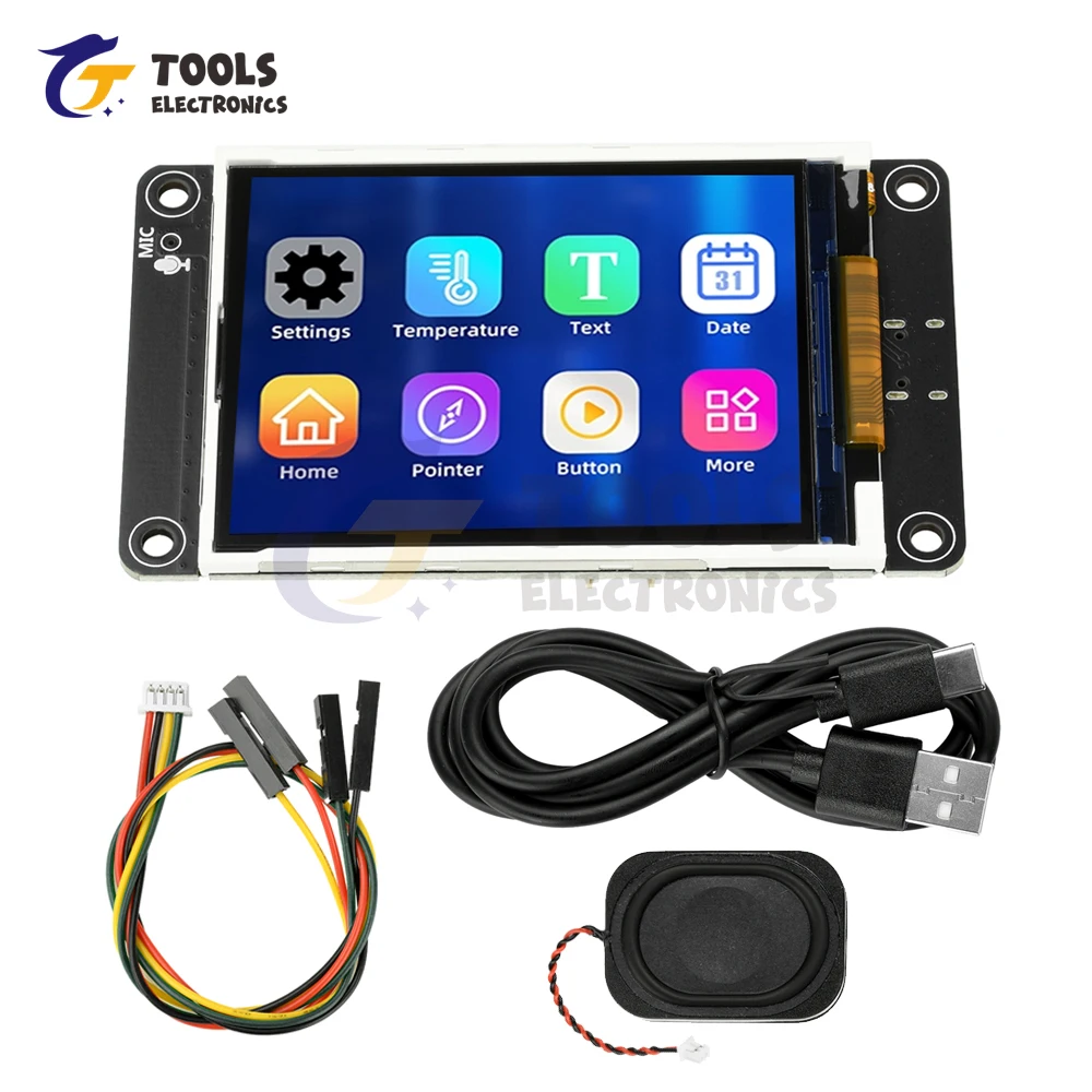 ESP32-S3 Development Board 2.8-Inch TFT Touch Screen WiFi Bluetooth AI Display Module with Type-C Interface for Xiaozhi