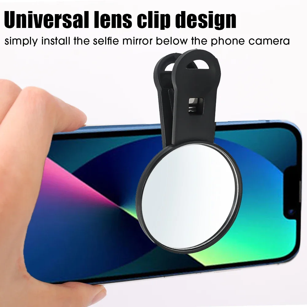 Universal Cellphones Rear Camera Mirror Reflection Shooting Clip Back HD Lens Selfie Reflector Mirrors with Storage Box