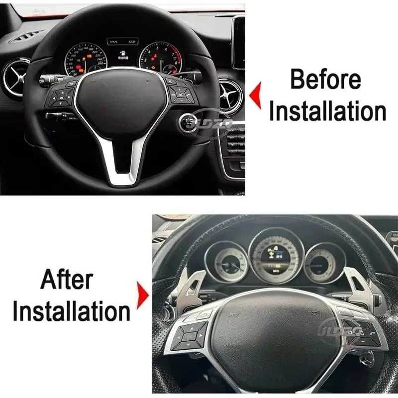 Legierung Paddle Shifter Für Mercedes Benz A B M Klasse W176 W246 GLK SLK CLA GLA Auto Lenkrad Paddle Shift Verlängerung Shifters – Detail 3