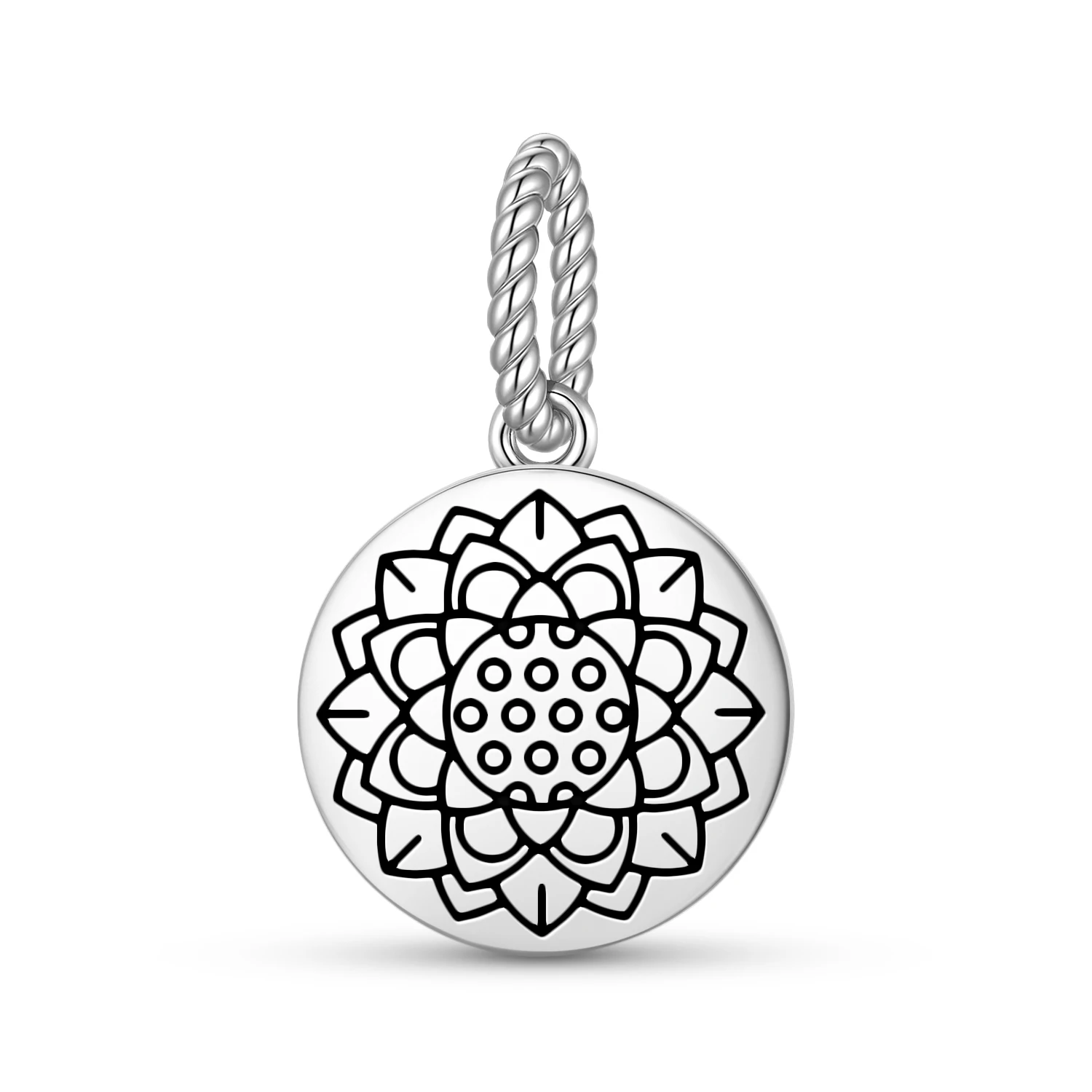 

Подвеска «Цветок лотоса» по фэн-шуй из стерлингового серебра 925 пробы, симболовический шарм-бусина для женского браслета, ожерелья, модные украшения