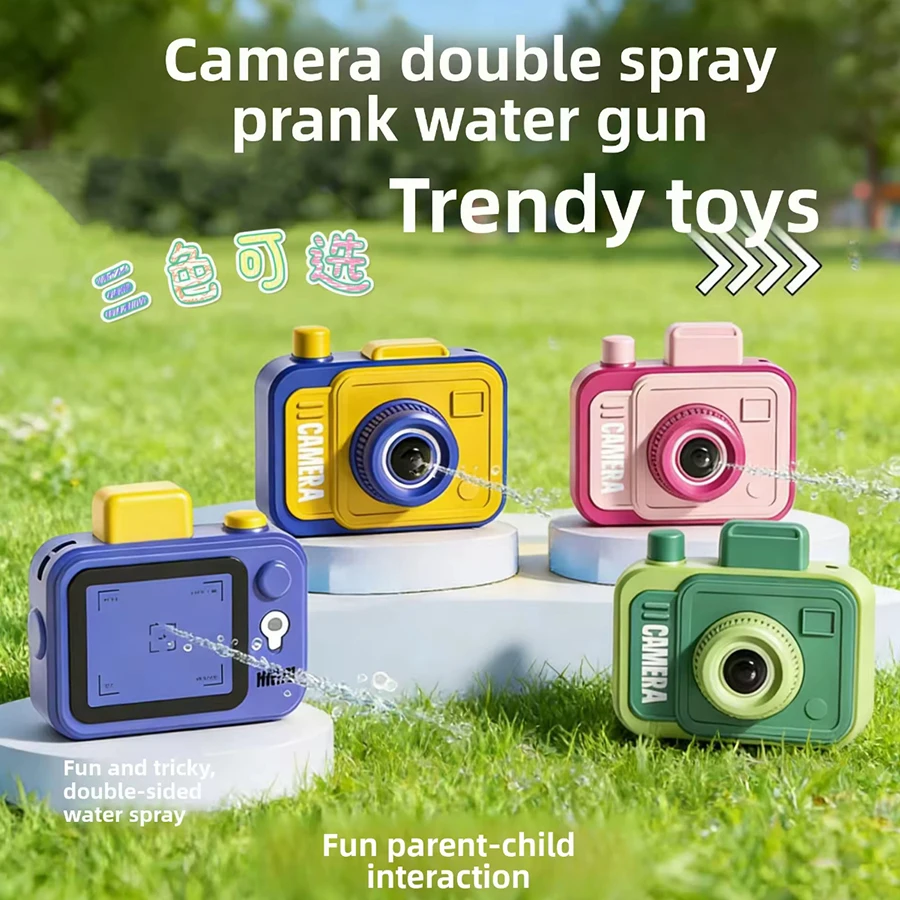 1pc 2026 Double Sided New Camera Water Gun Prank Toy Double Spray Front Back Funny Surprise Gift Kids Summer Pool Beach Party view 3