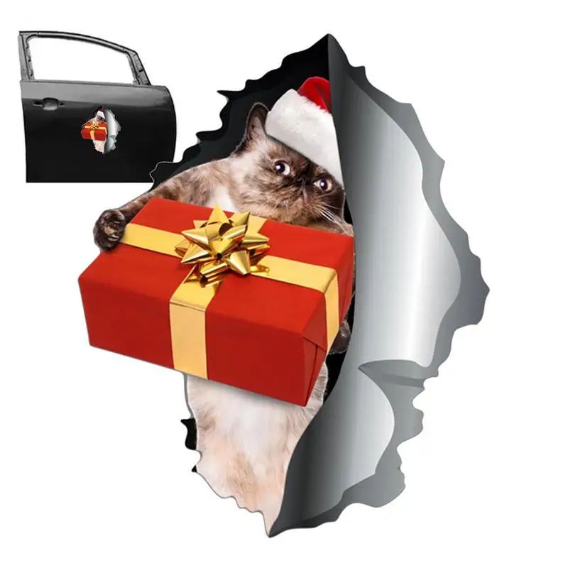 

Magnetic Stickers For Cars Funny Magnetic Sticker Christmas Cat Sticker Magnetic Sticker Funny Bumper Magnets Car Decal Magnetic