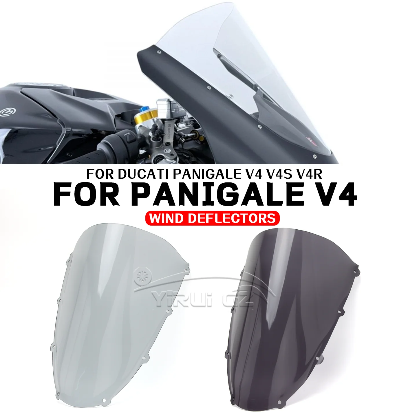 

Увеличенный дефлектор ветрового стекла V4 V4S V4R для Ducati Panigale V4 V4S V4R 2025, ветровые стекла, спойлер для лобового стекла мотоцикла