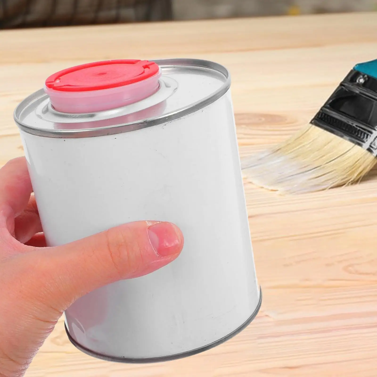 Metal Paint Bucket 0.5L Durable Leak Proof Varnish Solvent Storage Pail for Car Detailing Workshop and Art Studio Use