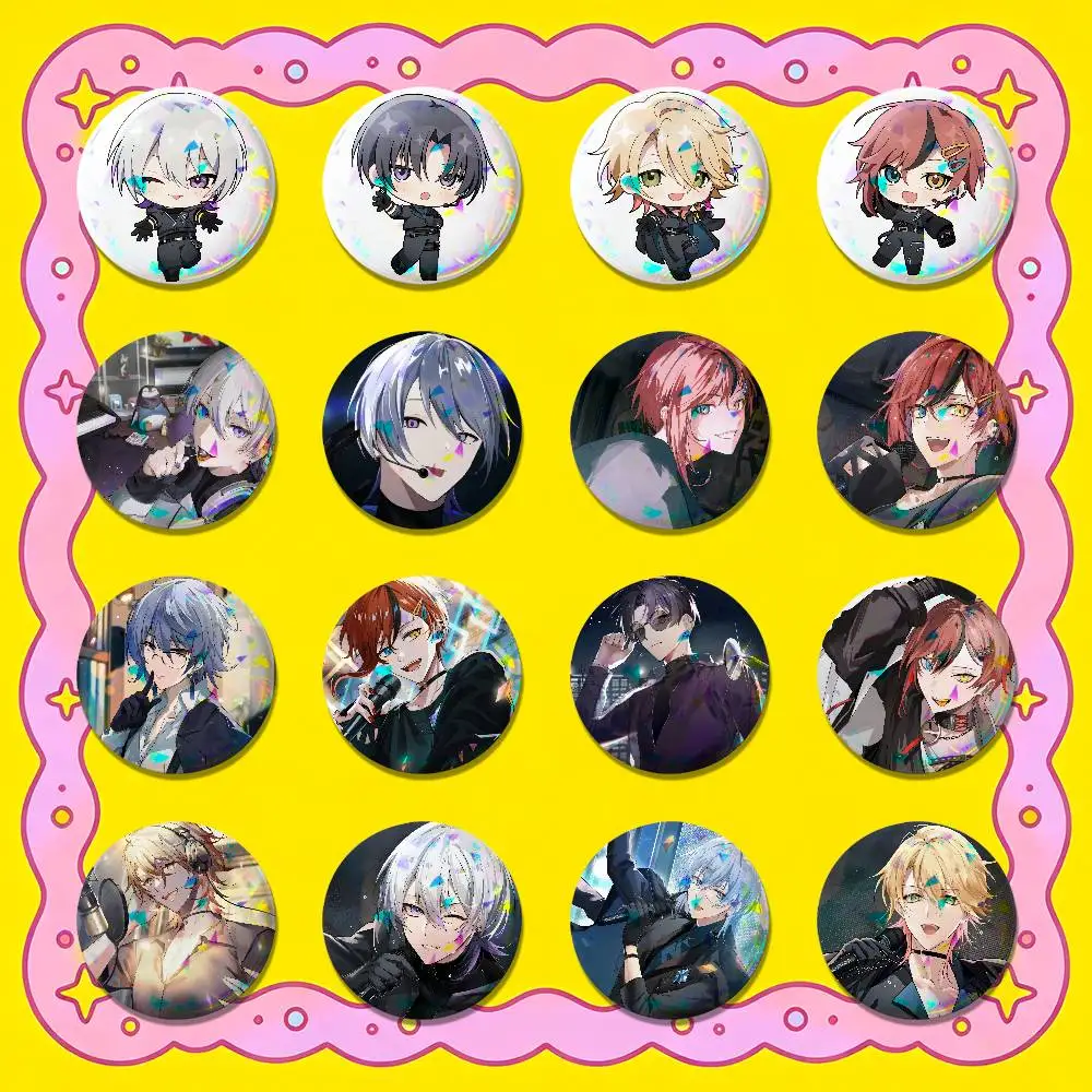 For Idols of Starlight Otome Badge Cover Pin DIY Insignia 75mm Button Emblem Round 25mm Hat Cap Laser Film