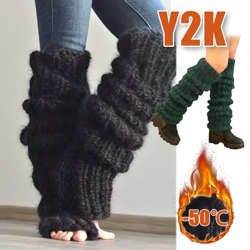 Y2K Leg Warmers 40cm Korean Lolita Girls Long Socks for Boot Pile Up Socks Foot Warming Cover Solid Color Thermal Furry Stocking