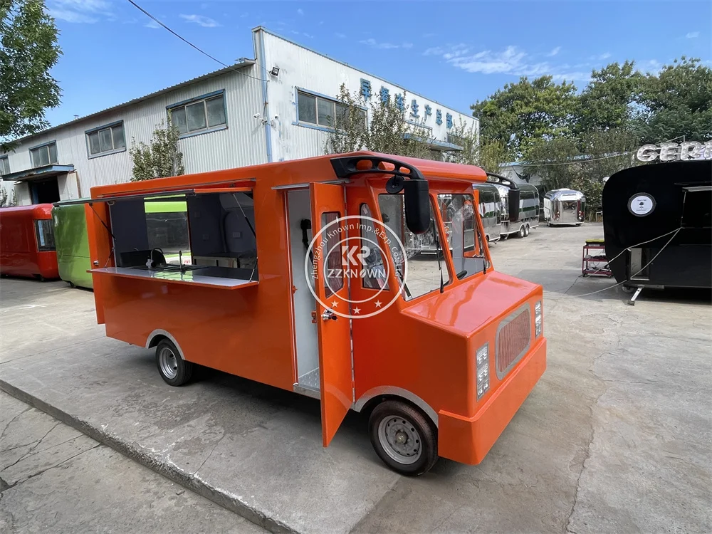 Custom Mobile Electric Food Trailer Ice Cream Coffee Fast Food Truck Fully Equipped Mobile Bar Street Kitchen for Sale