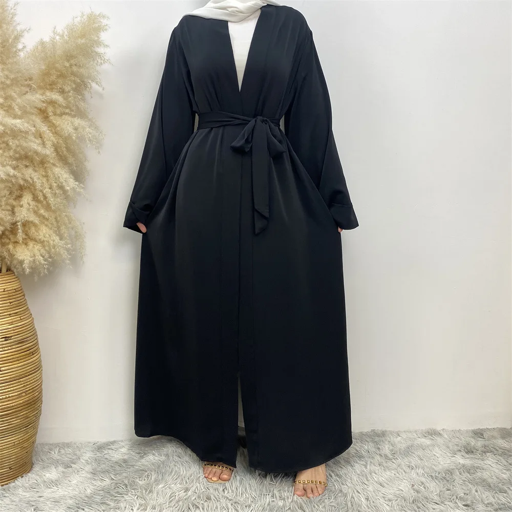 

Ramadan Open Abaya Dubai Turkey Kaftan Muslim For Women Kimono Modest Robe Femme Caftan Marocain Islam Clothing Middle East 2024