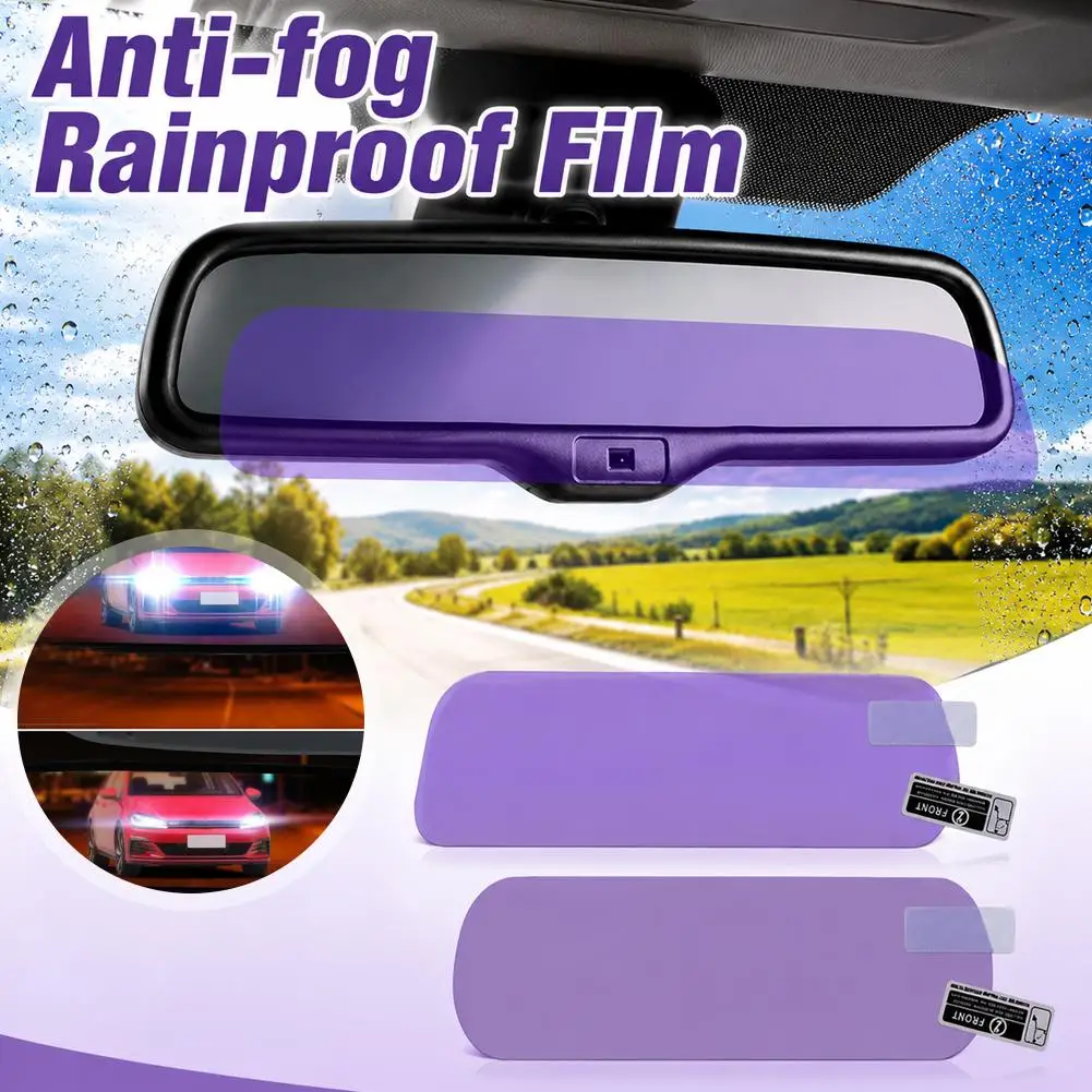 Rearview Mirror Anti-glare Film Anti Fog Film Auto Night Reversing Glare Protection Sticker Accessories view 4