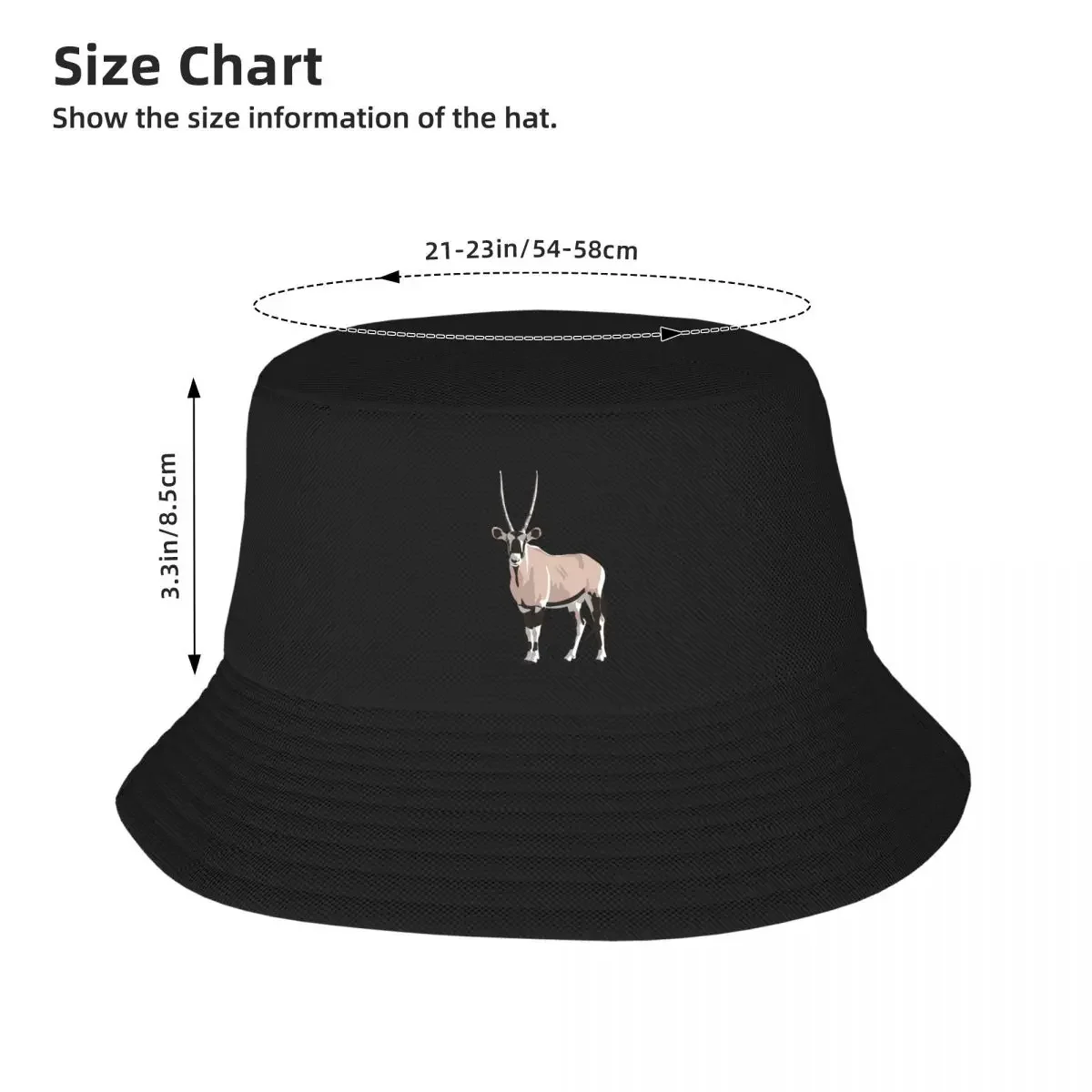 Oryx/Gemsbok-Sombrero de pescador para hombre y mujer, gorra Snapback para el sol, 2023