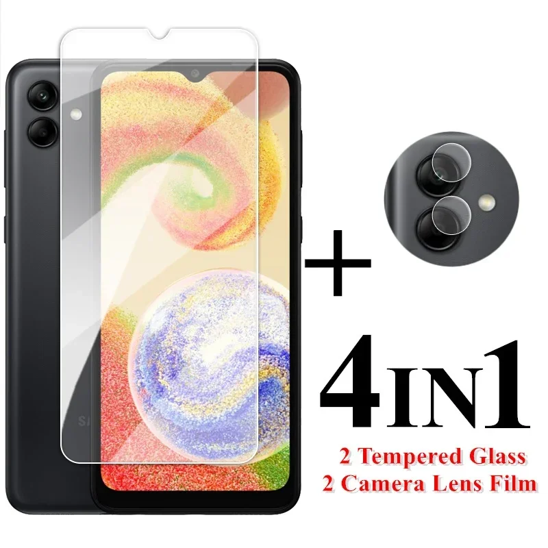 

For Samsung Galaxy A04 Glass 6.5 inch Transparent Full Glue Screen Protector Samsung A04 Tempered Glass For Galaxy A04 Lens Film