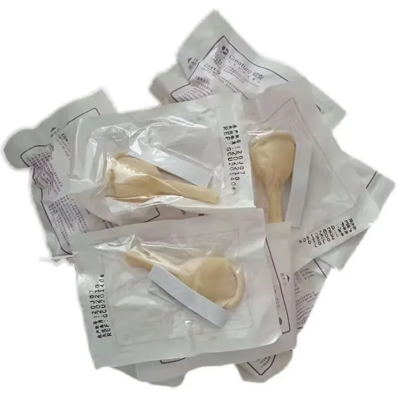 High Quality 25mm/30mm/35mm/40mm Male External Catheter Single Use Disposable Condom Shape Urine Collector Latex Urinal Bag